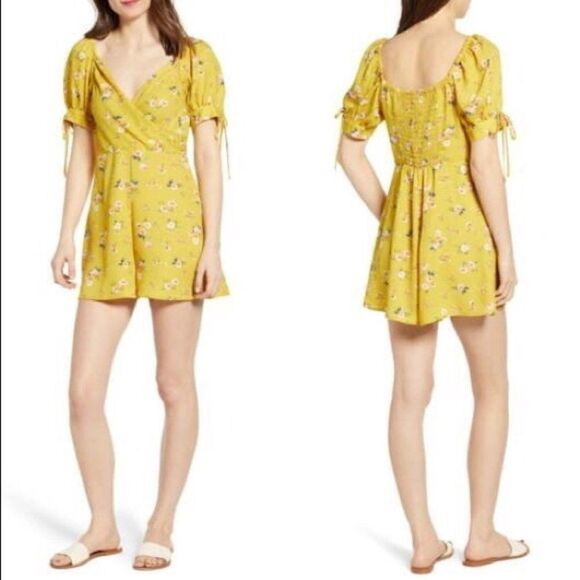 NWOT ANGL Ten Sixty Sherman Floral Tie Cuff Romper Medium - Picture 2 of 4